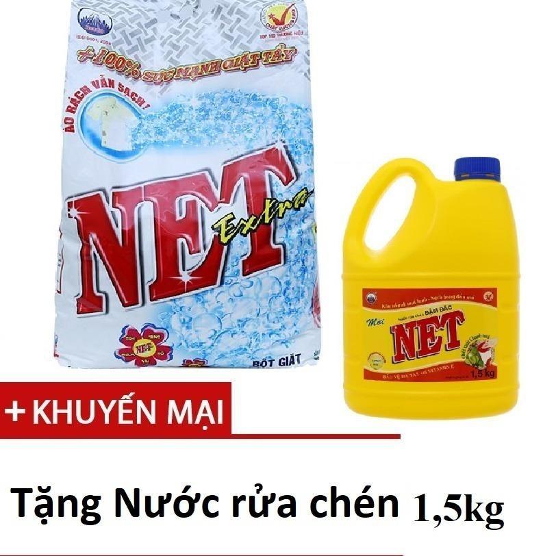 Bột giặt Net 6kg tặng Nước rửa chén 1.5kg