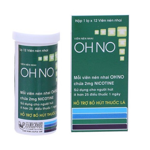 Viên nén nhai ohno việt phúc hỗ trợ cai nghiện thuốc lá