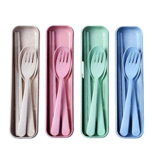 Bộ Thìa,Dĩa,Đũa,Muỗng Cá Nhân Bằng Lúa Mạch Không Hộp