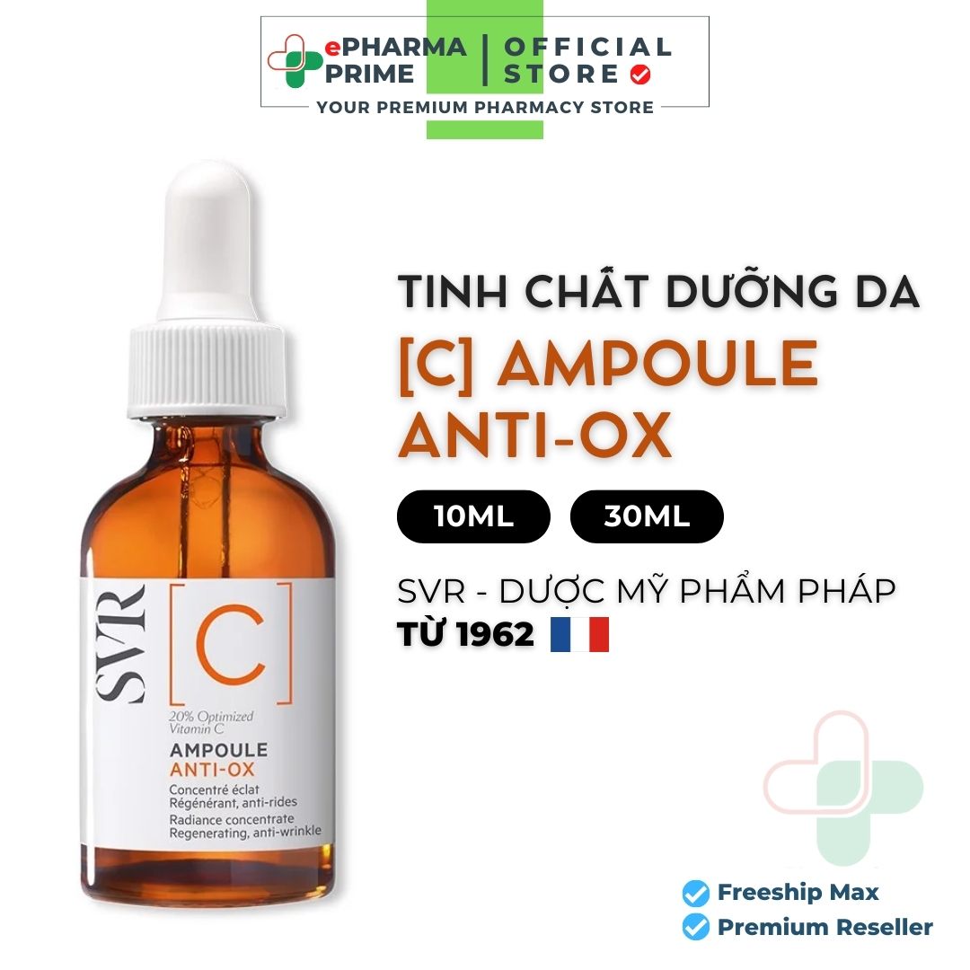 Serum Vitamin C SVR Ampoule Anti-Ox 20% Optimized Sáng Da, Ngừa Lão Hóa