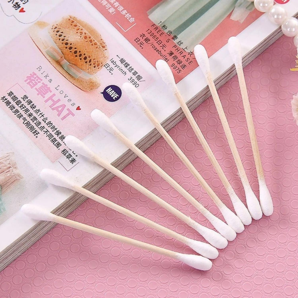 M'AYCREATE - Gói 100 tăm bông đa dụng thân gỗ