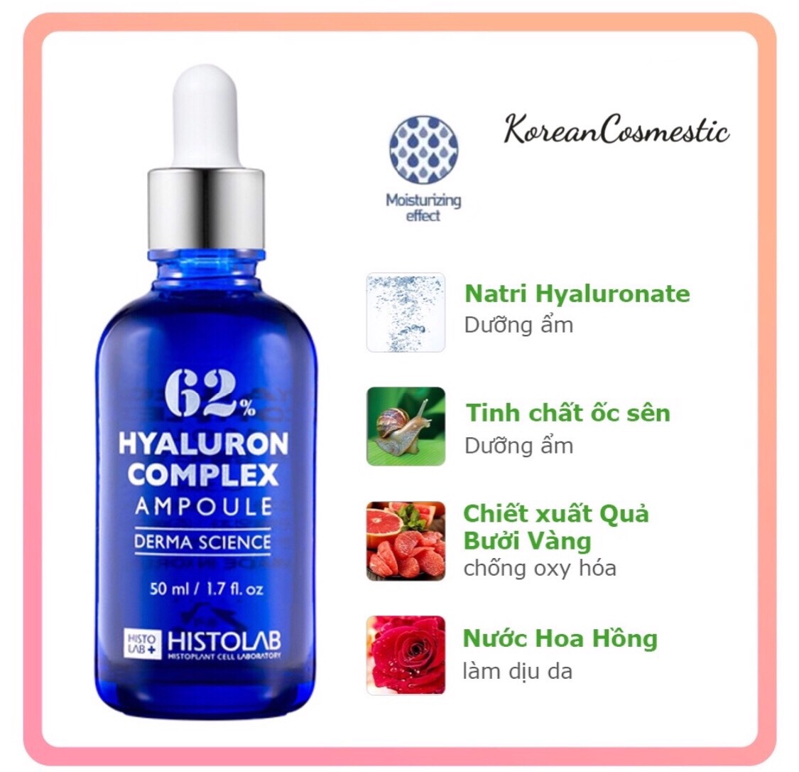 Serum cấp ẩm Histolab 62% Hyaluron 50ml