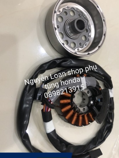 Vô lăng + mâm lửa Honda Airblade 2013 CKP 4 chân đề từ chính hãng _ LOAN RACING SHOP