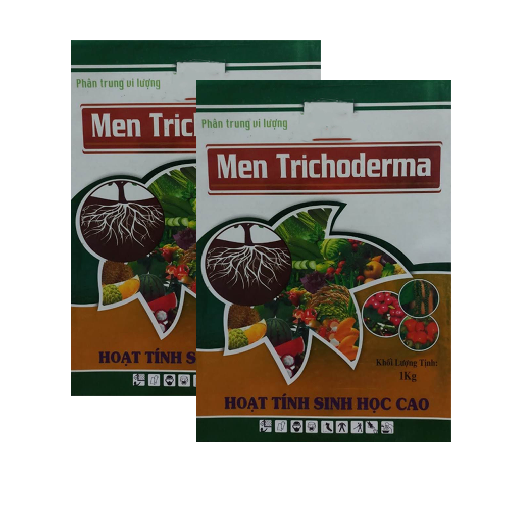 [HCM]Men Trichoderma - Nấm vi sinh Trichoderma (Combo 2 bao bao 1 kg). Cung cấp chủng vi sinh vật có lợi  cung cấp trung vi lượng cho cây trồng. Cải tạo rễ ức chế nấm bệnh cải tạo mùn. Ủ rác thải phân chuồng.. thành phân hữu cơ.