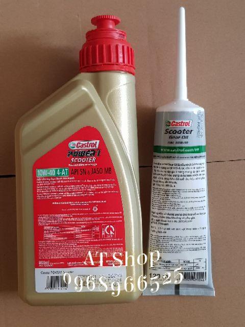 Combo Dầu Láp Và Dầu Máy Xe Ga Castrol