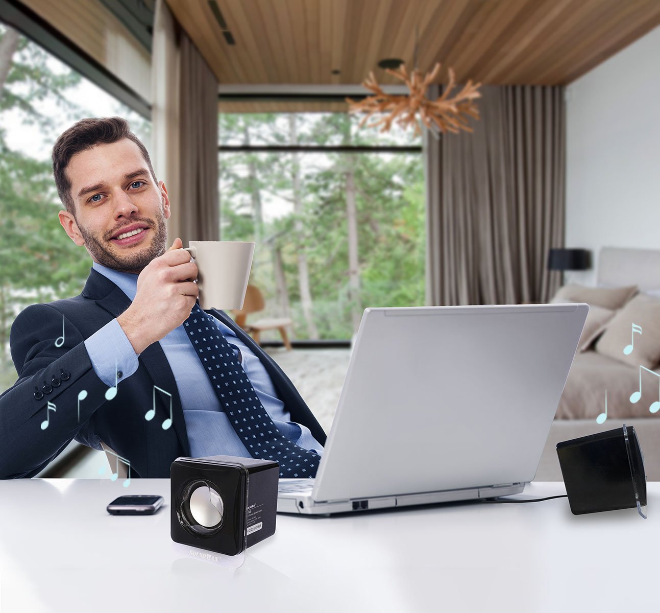 Loa SoundMAX A120 đen,trắng