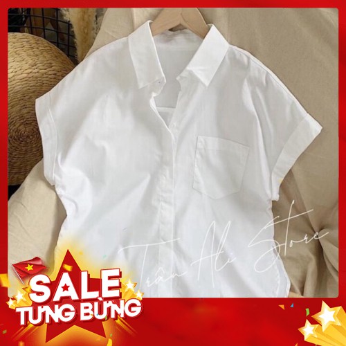 áo sơ mi nữ, sơ mi cộc tay cánh dơi cá tính