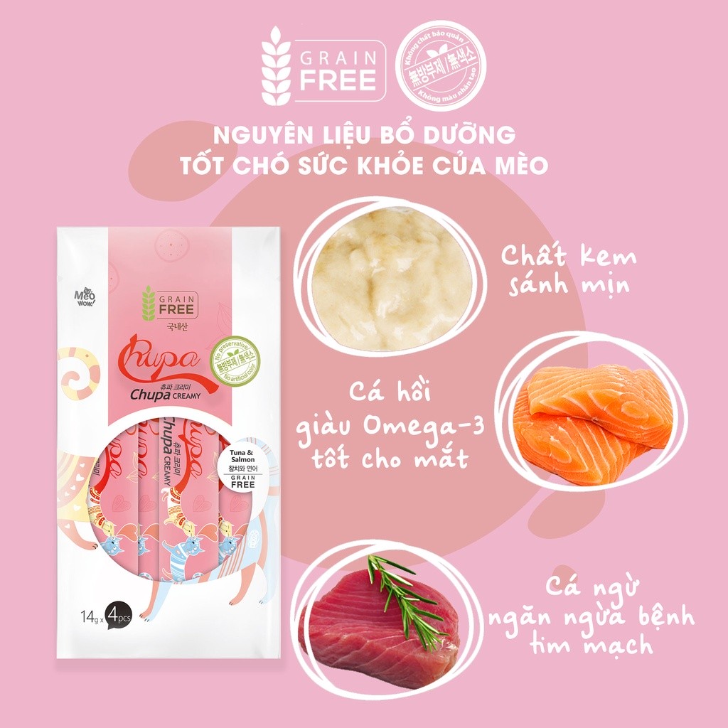 Súp thưởng cho mèo Chupa Creamy gói 56g