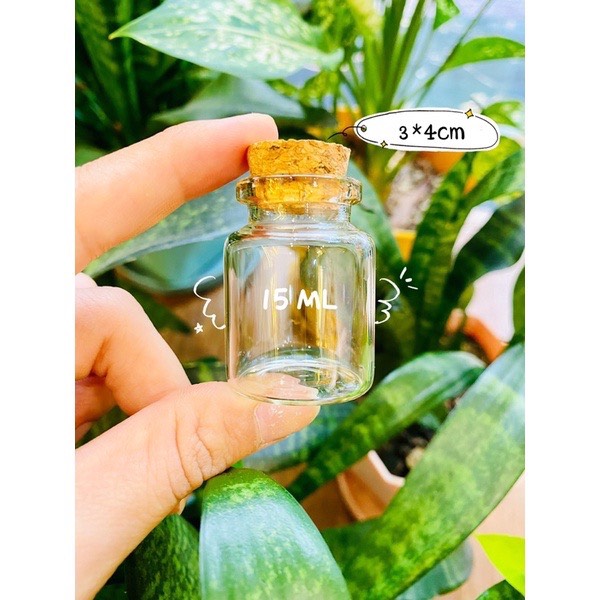 【SET 10】Lọ thuỷ tinh nút bần cao cấp đường kính 3cm【10ml,15ml,20ml,25ml,30ml,40ml,50ml,60ml】