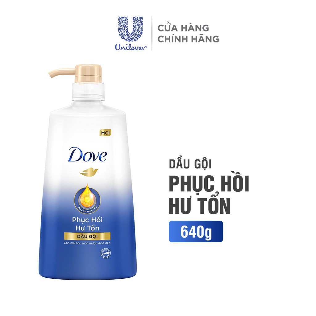 Dầu gội phục hồi tóc hư tổn Dove Nutritive Solutions 640gr