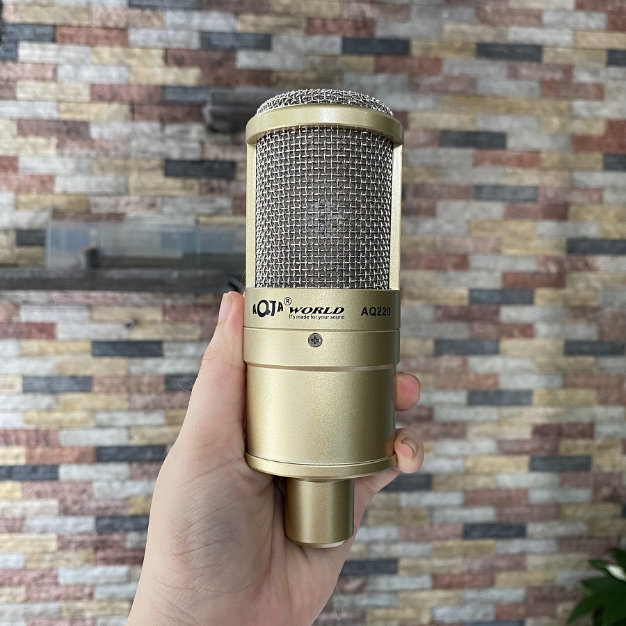 Combo Bộ Mic hát Thu âm Livestream AQ220- SOUND CARD K300 có BLUETOOTH TẶNG TAI NHET Bảo Hành 12 tháng