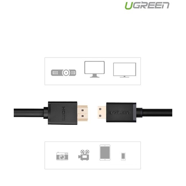 Cáp Mini HDMI to HDMI 1M  Ugreen 10195 - Ugreen 10195