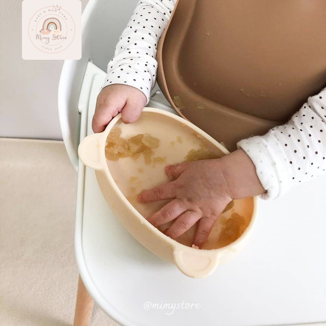 Bát Ăn Dặm Silicone Hình Gấu BLUEMAMA