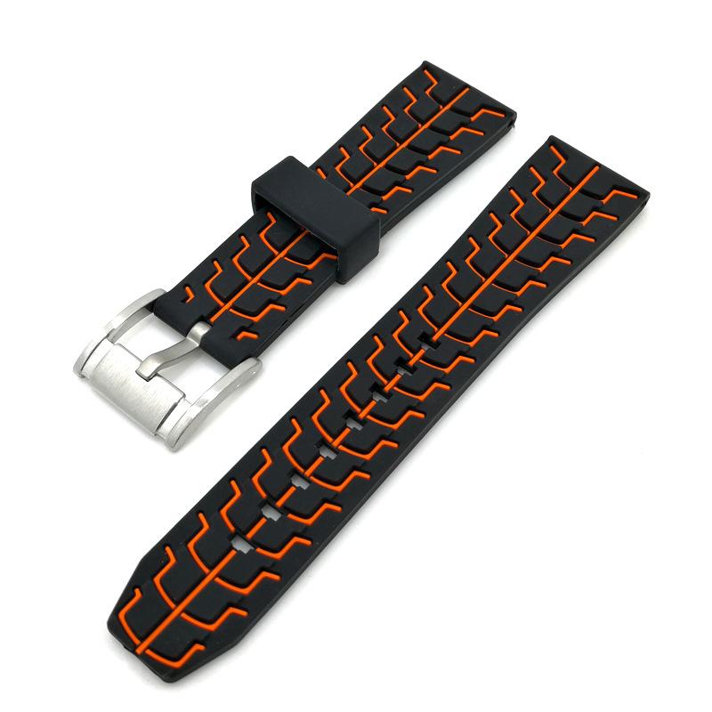 Dây Đồng Hồ Cao Su Sọc Xương TIK002