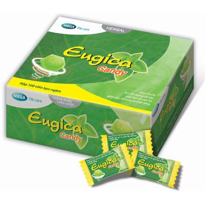 Kẹo ngậm thảo dược Eugica hộp 100 viên
