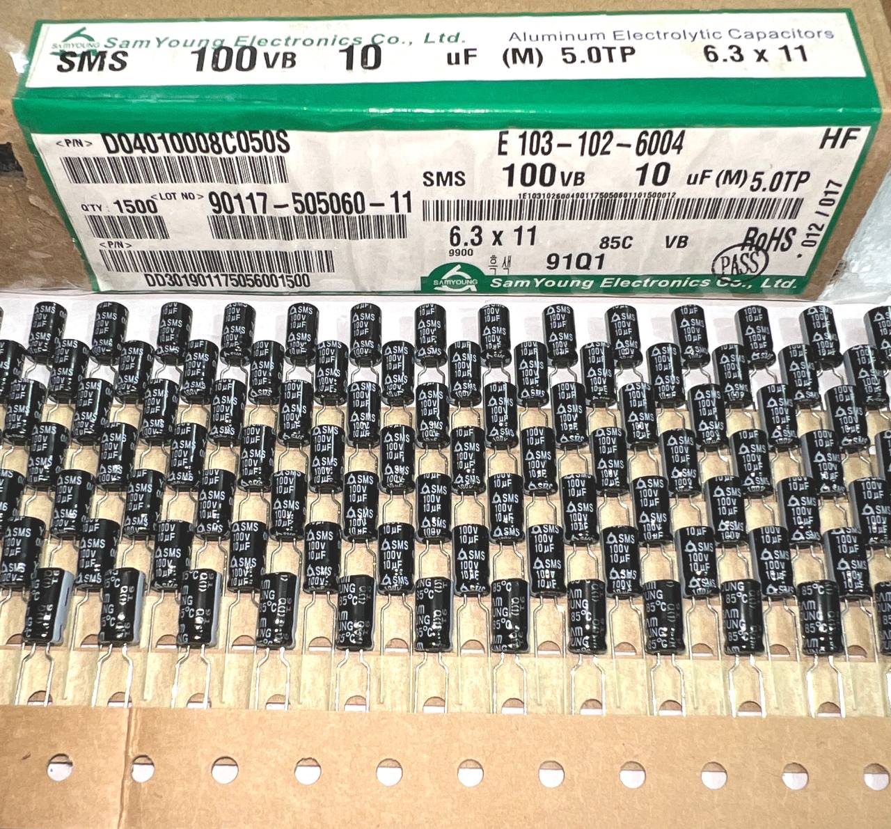 [ 20 con ] TỤ SAMYOUNG 100V 1UF 100V 10UF 100V 100UF 100V  , 100V1UF 1UF100V 100V10UF 10UF100V 100UF100V 100V100UF