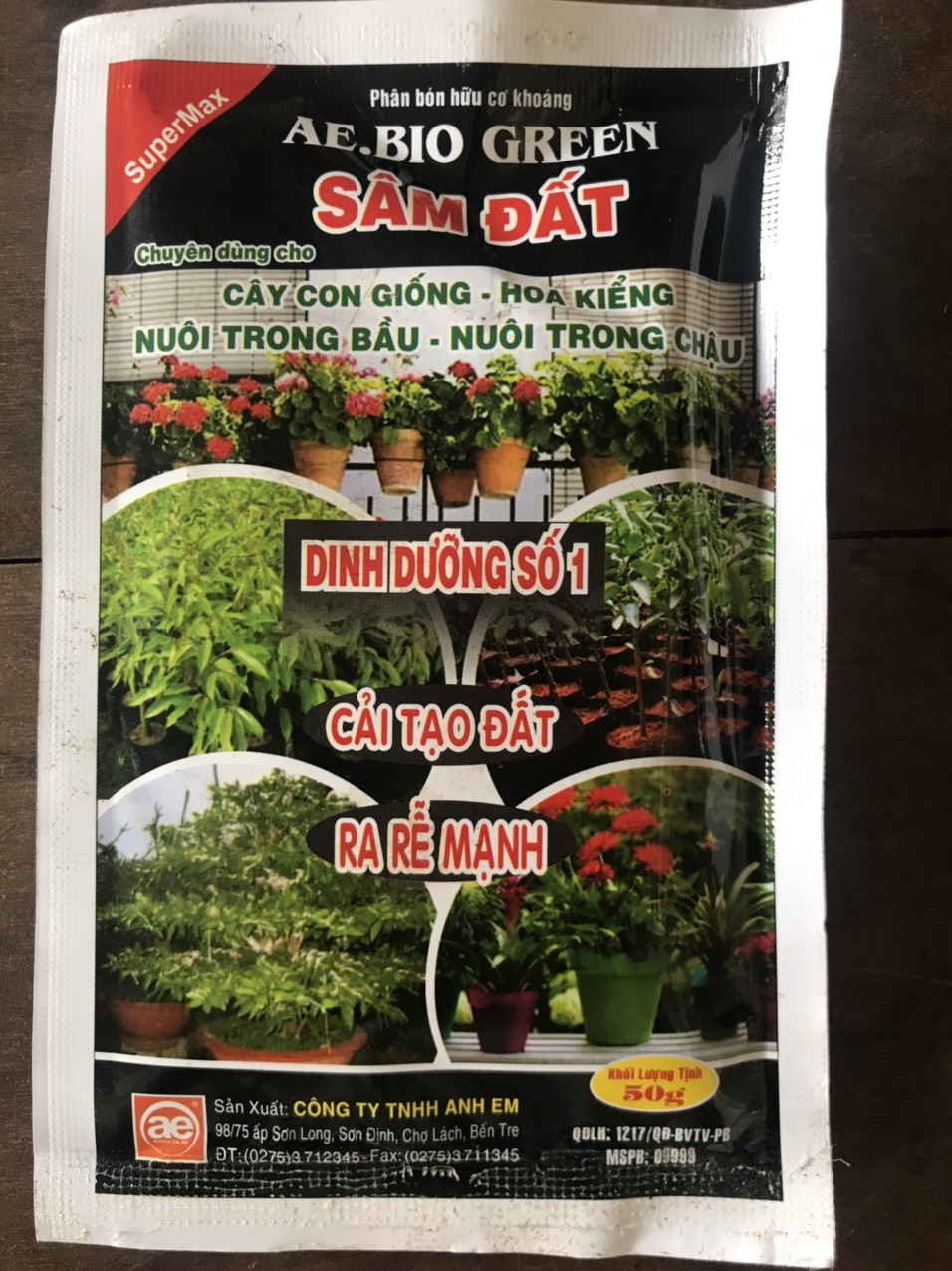 Phân bón hữu cơ khoáng SÂM ĐẤT - Chuyên hoa kiểng, cây giống