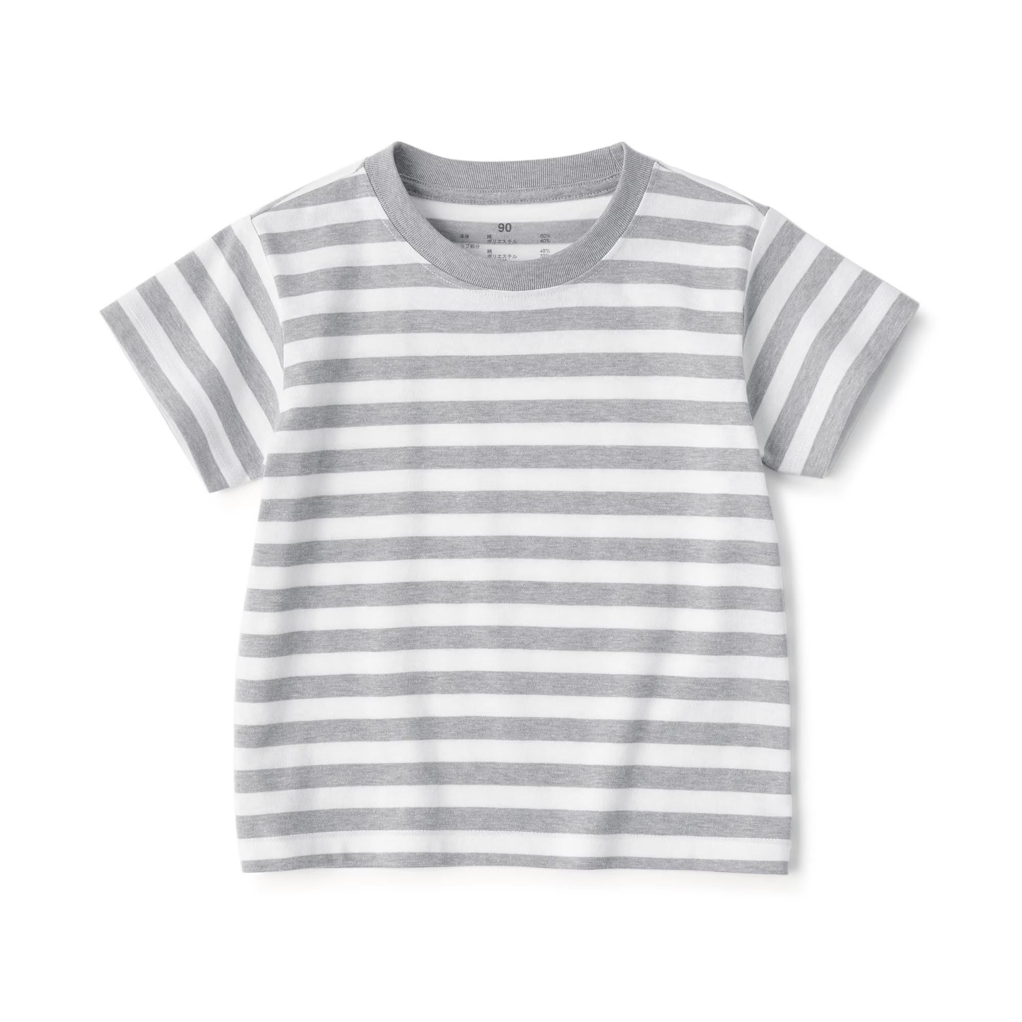 Áo thun cổ tròn ngắn tay - em bé muji