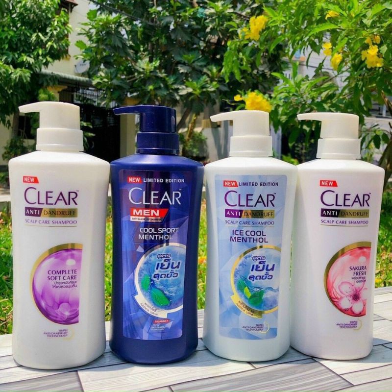Dầu Gội Clear Men 400g Thái Lan- ICECOOL  MENTHOL