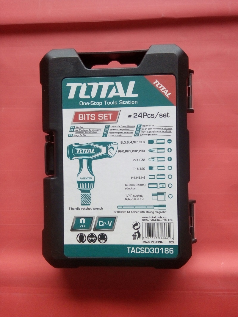 BỘ MŨI VÍT 18 CHI TIẾT TOTAL TACSD30186 ( nâng cấp từ 18 lến 24 chi tiết)