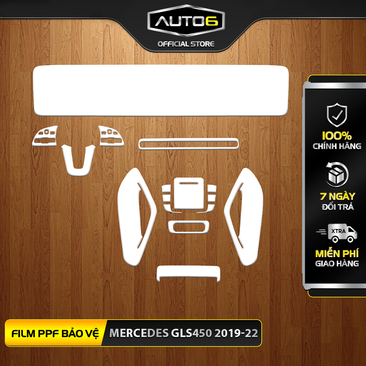 MERCEDES GLS450 2019-2024: Film PPF dán chống xước bảo vệ ô tô - AUTO6 < Cam kết chuẩn form, chống xước và che mờ vết xước cũ >