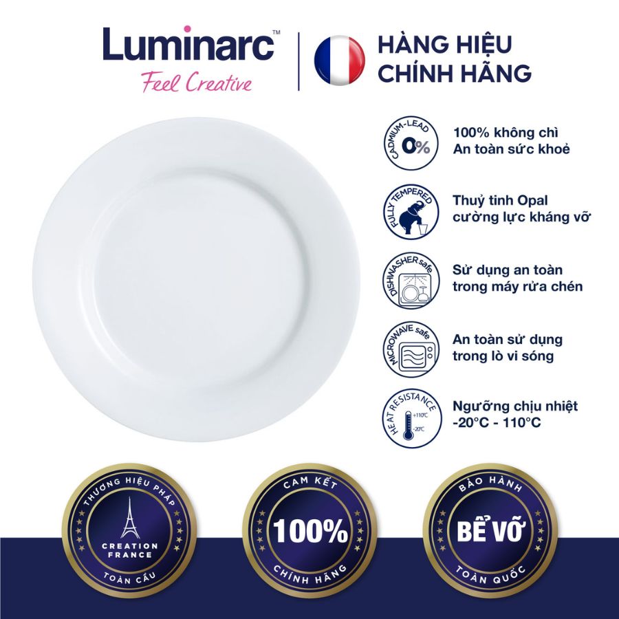 Bộ 6 Đĩa Thuỷ Tinh Luminarc Everyday
