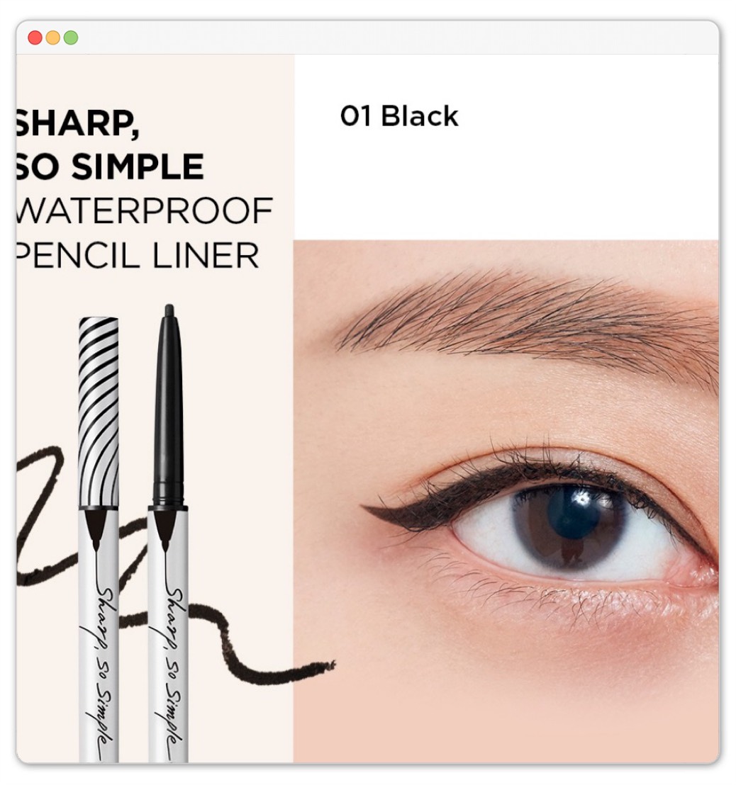 Chì Kẻ Mắt C.lio Sharp So Simple Waterproof Pencil Liner