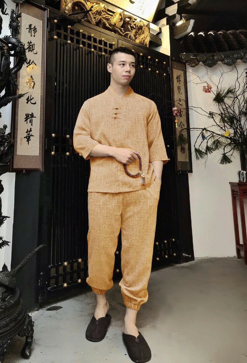[HCM]SET ĐỒ LAM ĐI CHÙA CAO CẤP CHO NAM
