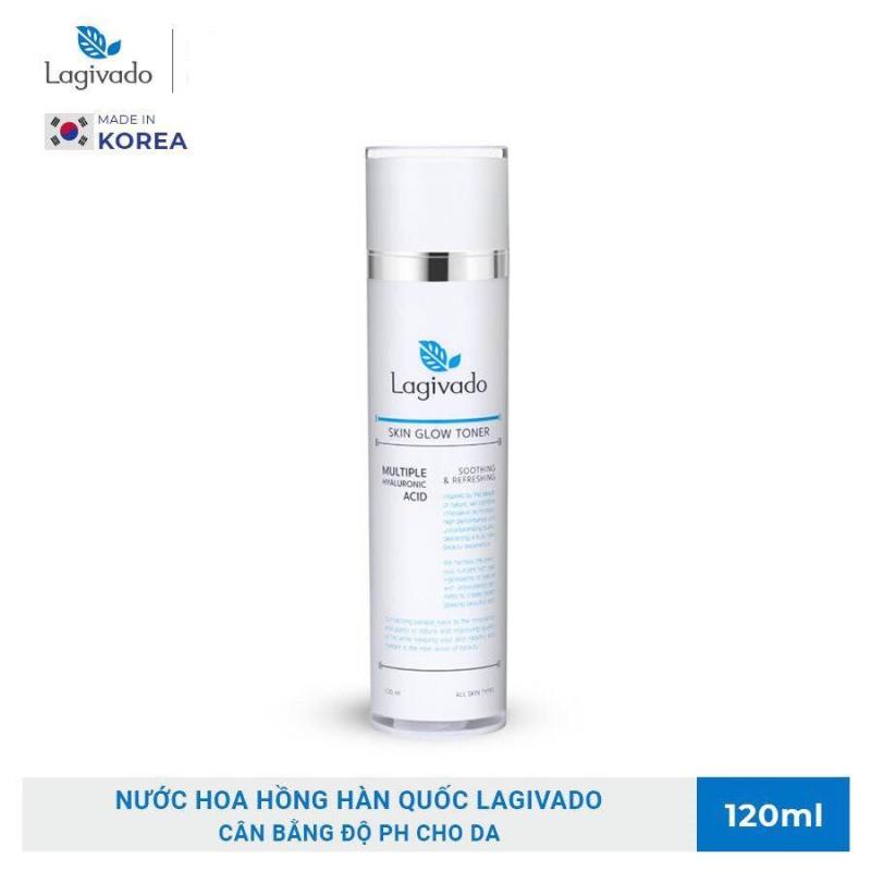 Nước Hoa Hồng Hàn Quốc Lagivado Skin Glow Toner 120 ml - cấp ẩm tức thì cho da – Màu trắng