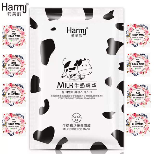 Combo 10 miếng mặt nạ sữa bò Hanmj (queen cosmetics)