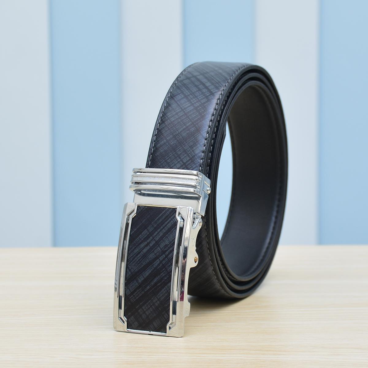 Thắt Lưng Da Bò Nam Shakavn SK510 (đen vân)