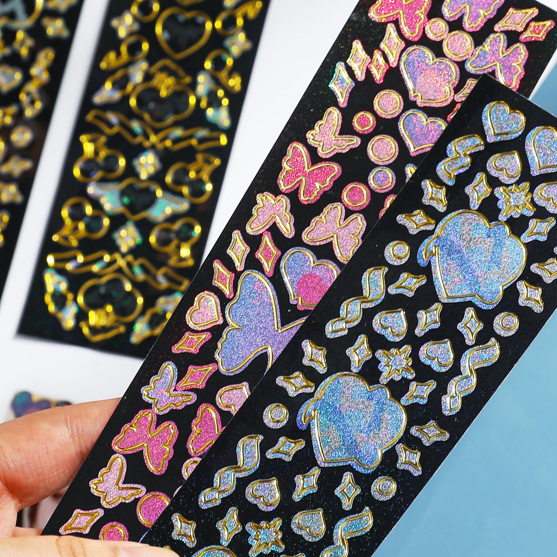 Sticker trang trí Toploader hàn quốc lấp lánh