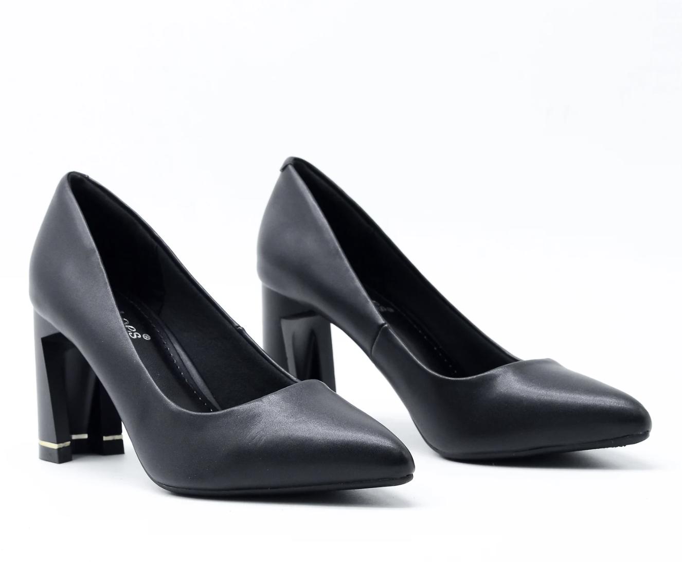 Giày Cao Gót Mũi Nhọn Đế Trụ Da Mờ 7cm Evashoes – Eva9570