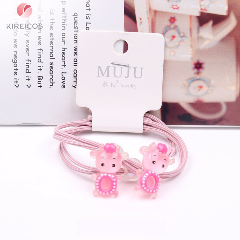 [HCM]Set 2 Sợi Dây Cột Cột Tóc Cho Bé Hình Thú B277 - kireicos
