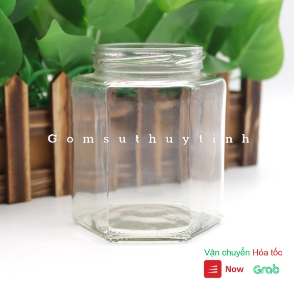 Combo 10 Hũ thủy tinh lục giác 280Ml đựng thực phẩm