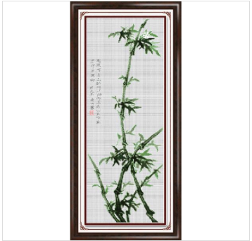 Tranh thêu chữ thập tứ quý trúc ry1990 kt:31x78cm