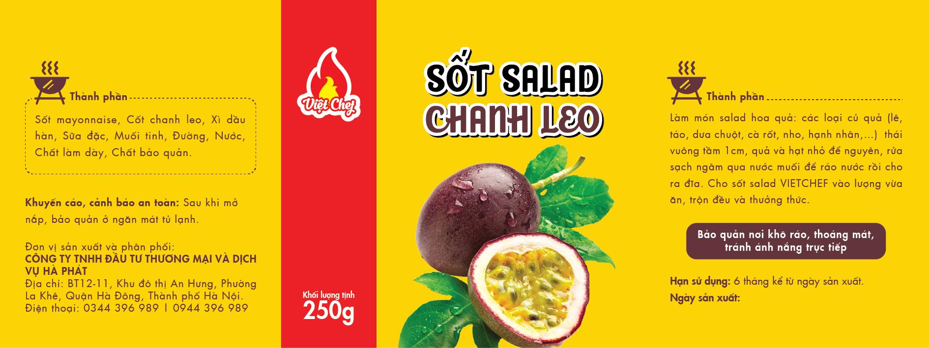 Sốt Salad Chanh Leo Việt Chef 250g