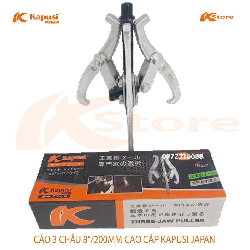 Cảo 3 chấu 200mm/8in cao cấp kapusi japan - cảo 3 chân tiêu chuẩn nhật bản