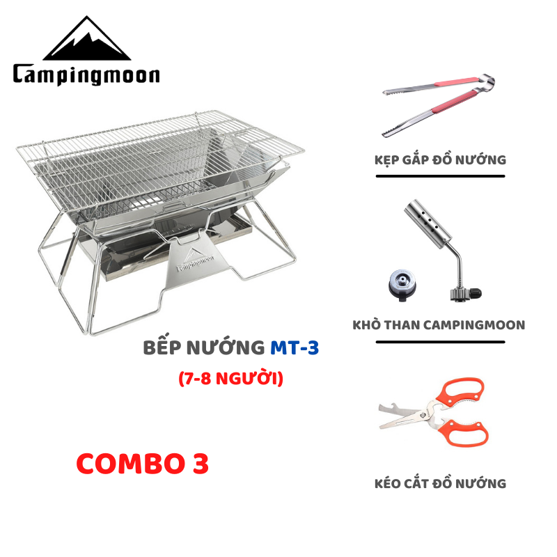 BẾP NƯỚNG DÃ NGOẠI CAMPINGMOON MT-3 ( 7-8 NGƯỜI )