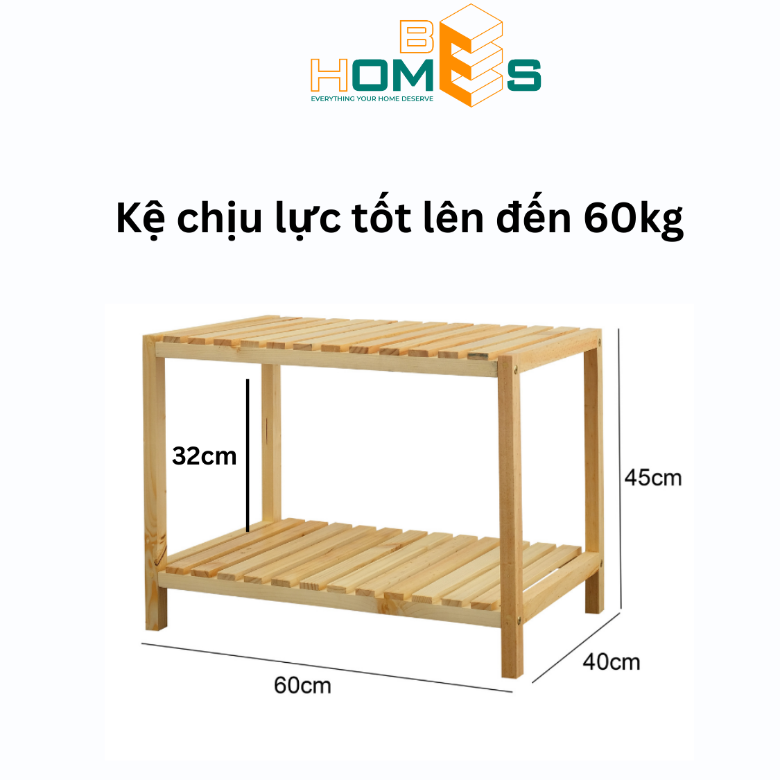 Kệ lò vi sóng gỗ đa năng 2 tầng