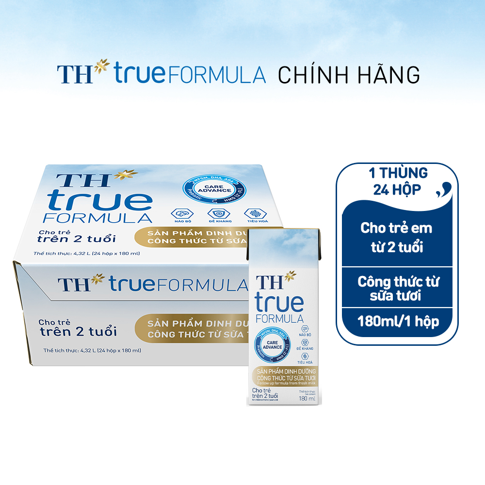 Sữa tươi công thức TH True Milk Formula 180ml thùng 24 hộp