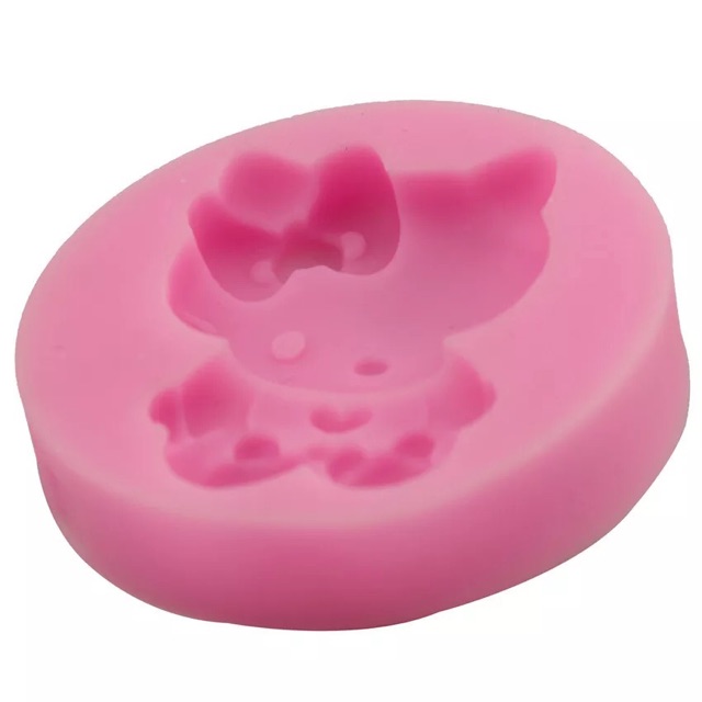 Khuôn Rau Câu 4D Silicone Mèo Kitty (Kích Thước Đọc Mô Tả)