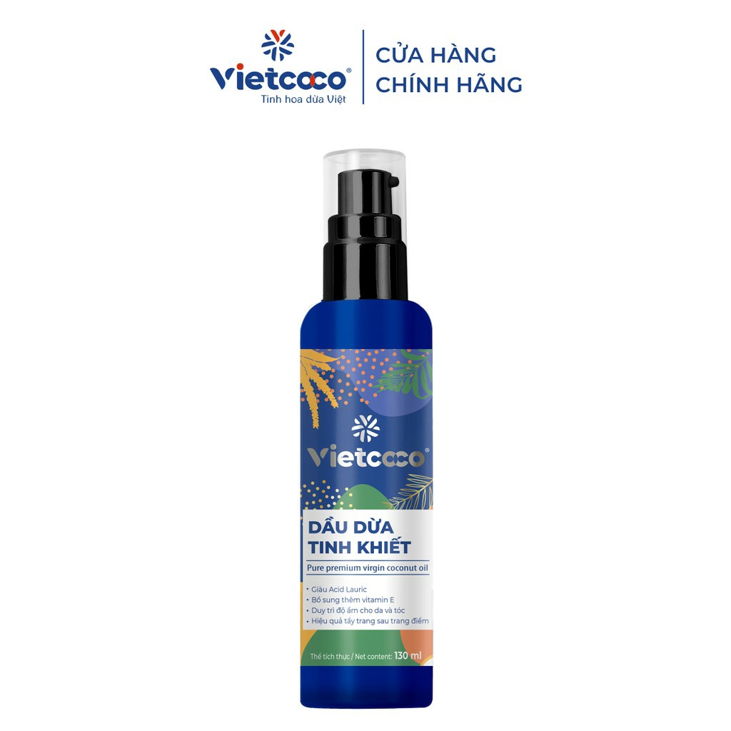 (Dạng Xịt 130ml) Dầu Dừa Tinh Khiết Organic Vietcoco