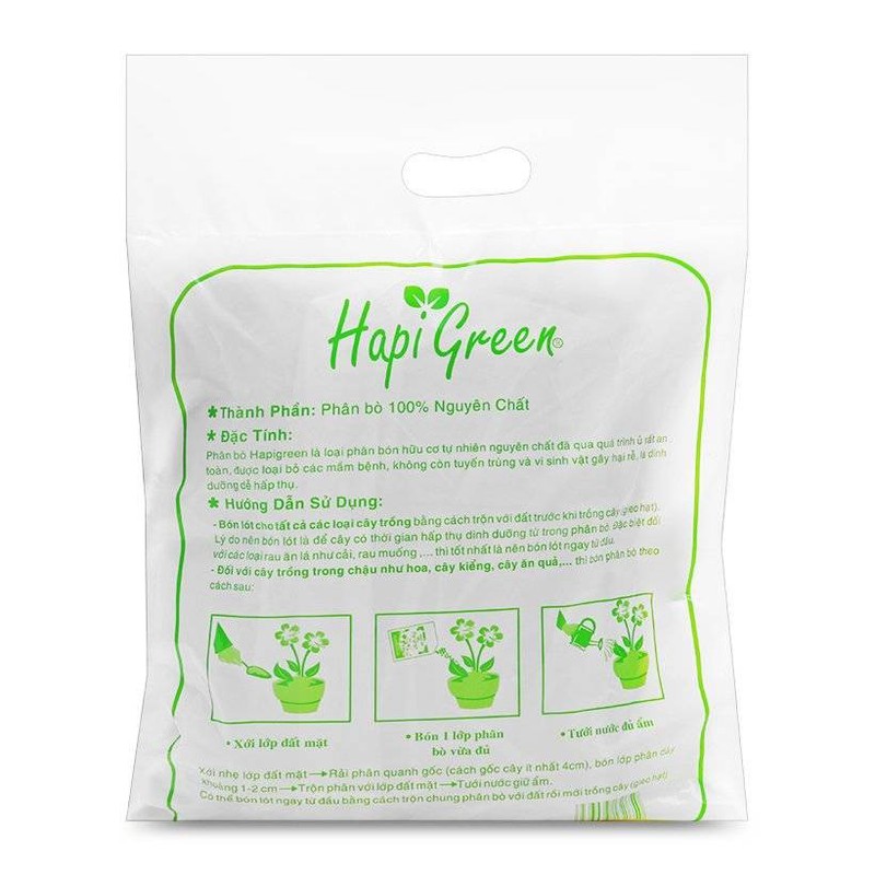 Phân Hữu Cơ - Phân Bò Hapi Green Phú Nông ( 10DCM3 - 2KG)