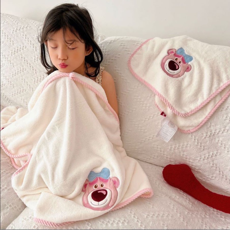 Set 2 Khăn Tắm, Khăn Mặt Gấu Hồng LOTSO