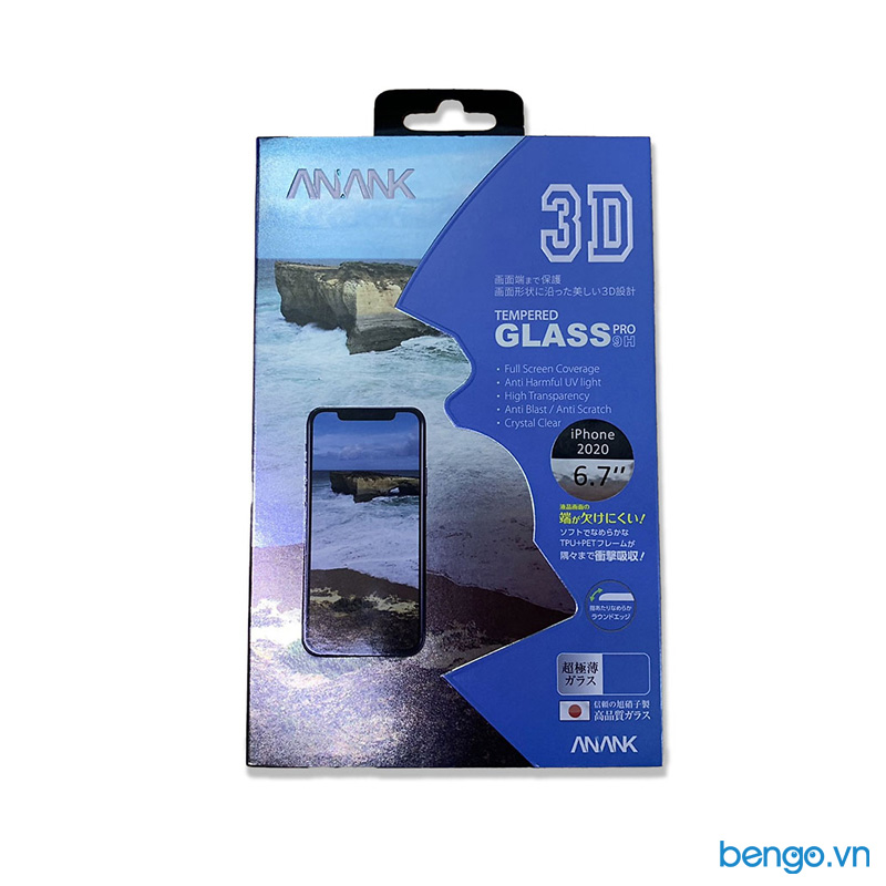 Dán cường lực iPhone 12 Pro Max ANANK 3D Full Clear
