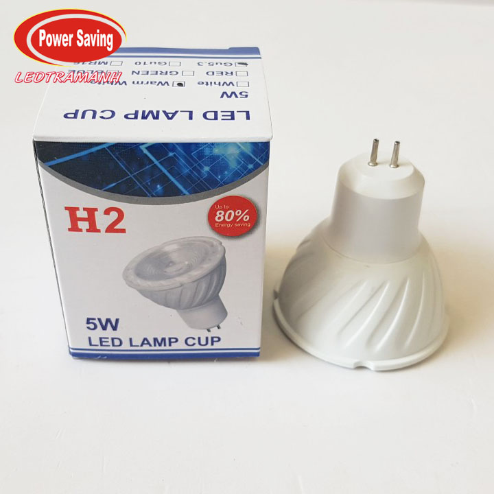 Đèn led chén cob H2 5w chân ghim cao cấp