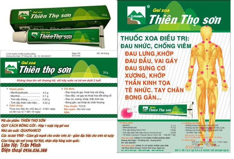 Gel xoa bop Thiên Thọ Sơn
