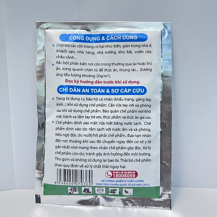 Chế phẩm diệt côn trùng Bột phấn kiến VIPESCO (Gói 50gram)