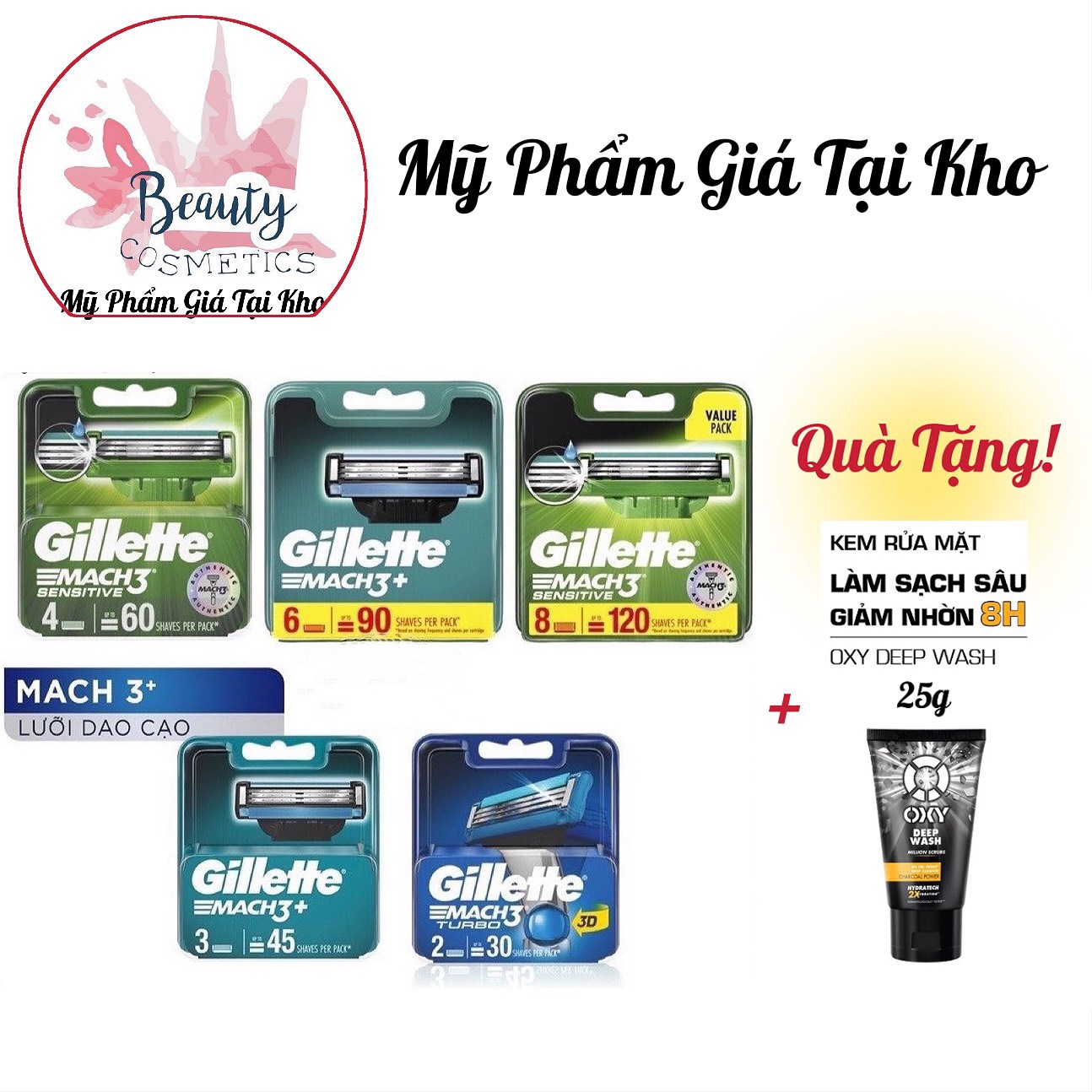 (CHÍNH HÃNG) Lưỡi Dao Cạo Gillette Mach 3